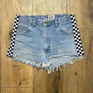 First of all Kind Denim Cut Off Shorts RTM